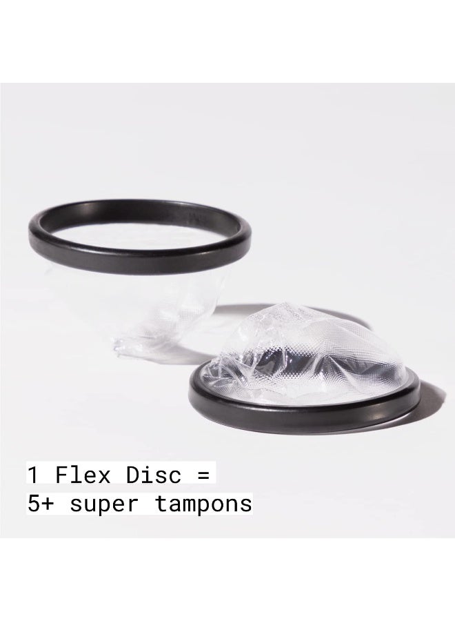 FLEX The Flex Company Cleaner Disposable Reusable Silicone Menstrual Cup for Women - 12 Discs - Image 3